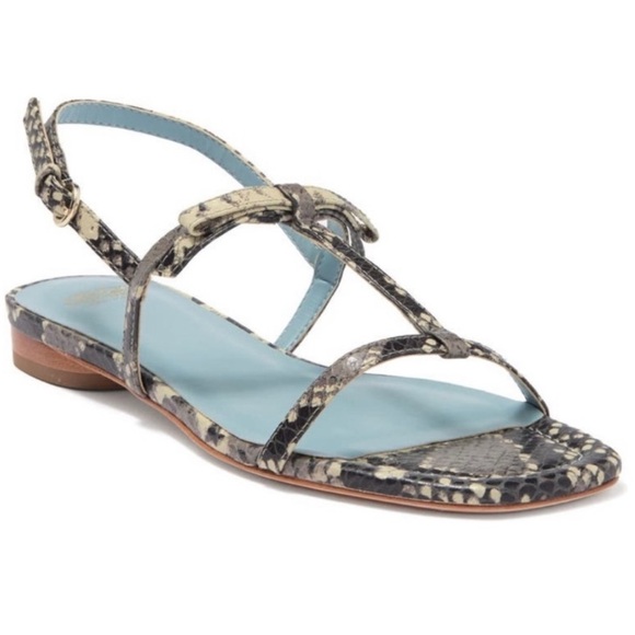 Frances Valentine Shoes - NWOB $258 Frances Valentine NewYork Lily Snake Print Leather Sandals Size 8